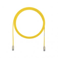 Cable de Parcheo TX6, UTP Cat6, Diámetro Reducido (28AWG), Color Amarillo, 3ft