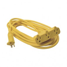 Extension electrica 3 tomas abanico 127vca l-t-n 8m 13A max