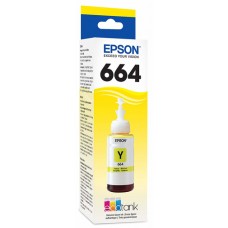 Epson T664 - Amarillo - original - recarga de tinta - para Epson L380, L386, L395, L495; EcoTank ET-2600, 2650, L1455, L396, L606, L656