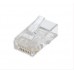 PLUG MODULAR RJ45 INTELLINET UTP CAT6 MULTIFILAR BOTE CON 100 PIEZAS CONTACTO ORO 15 MICRAS