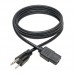 Tripp Lite 6ft Computer Power Cord Cable 5-15P to C13 10A 18AWG 6' - Cable de alimentación - IEC 60320 C13 a NEMA 5-15 (M) - CA 110 V - 1.8 m - negro