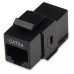 COPLE RJ45-RJ45 CAT5E KEYSTONE UTP RED NEGRO                      