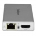 StarTech.com Adaptador USB-C Multifunción para Ordenadores Portátiles con Entrega de Potencia - 4K HDMI - Red Ethernet - USB 3.0 - Blanco - Adaptador de vídeo externo - USB-C - HDMI, RJ-45 - blanco, plata
