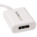 StarTech.com Adaptador Gráfico Externo USB-C a DisplayPort - Conversor de Vídeo Type-C a DP 4K 60Hz - Blanco - Adaptador de vídeo externo - USB-C - DisplayPort - blanco