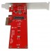 StarTech.com M2 PCIe SSD Adapter - x4 PCIe 3.0 NVMe / AHCI / NGFF / M-Key - Low Profile and Full Profile - SSD PCIe M.2 Adapter (PEX4M2E1) - Adaptador de interfaz - M.2 - Expansion Slot to M.2 - M.2 Card - PCIe x4 - rojo - para P/N: BNDTB10GI, BNDTB210GSF