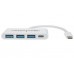 Hub USB MANHATTAN 163552 - USB C, 5000 Mbit/s, 3x USB-A, 1x USB-C, Blanco, 4 puertos