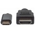 Cable USB MANHATTAN 152235 - USB C, HDMI, Macho/Macho, 1 m, Negro