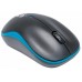 Mouse MANHATTAN 179416 - Negro con detalles en Azul, 3 botones, RF inalámbrico, Óptico, 1000 DPI