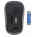 Mouse MANHATTAN 179416 - Negro con detalles en Azul, 3 botones, RF inalámbrico, Óptico, 1000 DPI