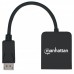Adaptador de  DisplayPort a 2 HDMI MANHATTAN 152716 - Negro, DisplayPort, DisplayPort, HDMI, Macho/hembra