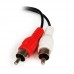 StarTech.com Cable Adaptador de 15cm de Audio Estéreo Mini Jack de 3,5mm Hembra a 2x RCA Macho - Cable de audio - RCA x 2 (M) a miniconector estéreo (H) - 15.24 cm - negro - para P/N: MU15MMS, MU6MMS