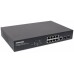 Switch INTELLINET  Administrable Gigabit Ethernet de 8 puertos PoE+ con 2 puertos - Negro, 150 W, 8 puertos, Cat5e, Cat6, RJ-45