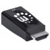 Micro Convertidor HDMI a VGA MANHATTAN Con salida de audio - Negro, HDMI, HDMI, VGA, Macho/hembra