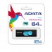 MEMORIA ADATA 64GB USB 2.0 UV220 RETRACTIL NEGRO-AZUL