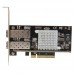 StarTech.com 10G Network Card - 2x 10G Open SFP+ Multimode LC Fiber Connector - Intel 82599 Chip - Gigabit Ethernet Card (PEX20000SFPI) - Adaptador de red - PCIe 2.0 x4 perfil bajo - 10 GigE - 10GBase-LR, 10GBase-SR, 10GBase-LRM - negro - para P/N: BNDTB1