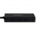 StarTech.com Hub Concentrador USB 3.0 de 3 Puertos con USB-C y Ethernet Gigabit - Ladrón con Adaptador de Alimentación - Hub - 3 x SuperSpeed USB 3.0 + 1 x 10/100/1000 - sobremesa