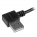 StarTech.com Cable de 1m Micro USB con conector acodado a la derecha - Cable Cargador para Móvil o Tablet Android - Cable USB - Micro-USB tipo B (M) a USB (M) - USB 2.0 - 1 m - conector en ángulo derecho - negro - para P/N: USB2PCARBK, USB2PCARBKS, USBEXT