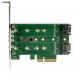 StarTech.com Tarjeta Adaptadora PCI Express 3.0 de 3 Puertos M.2 para SSD - 1x NVMe - 2x SATA III - Adaptador de interfaz - M.2 - M.2 Card / SATA 6Gb/s - 6 Gbit/s - PCIe 3.0