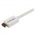StarTech.com Cable HDMI de alta velocidad de 2m - Macho a Macho - Certificado CL3 Instalación en Pared - Ultra HD 4k x 2k - Blanco - Cable HDMI - HDMI (M) a HDMI (M) - 2 m - doble blindado - blanco