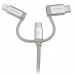StarTech.com Cable Trenzado de 1m USB a Lightning USB-C y Micro USB - Cable Cargador para Teléfono Móvil iPhone iPad Tablet - Cable USB - USB (M) a Micro-USB tipo B, Lightning, USB-C (M) - 1 m - plata StarTech.com Cable Trenzado de 1m USB a Lightning USB-C y Micro USB - Cable Cargador para Teléfono Móvil iPhone iPad Tablet - Cable USB - USB (M) a Micro-USB tipo B, Lightning, USB-C (M) - 1 m - plata