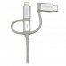 StarTech.com Cable Trenzado de 1m USB a Lightning USB-C y Micro USB - Cable Cargador para Teléfono Móvil iPhone iPad Tablet - Cable USB - USB (M) a Micro-USB tipo B, Lightning, USB-C (M) - 1 m - plata StarTech.com Cable Trenzado de 1m USB a Lightning USB-C y Micro USB - Cable Cargador para Teléfono Móvil iPhone iPad Tablet - Cable USB - USB (M) a Micro-USB tipo B, Lightning, USB-C (M) - 1 m - plata