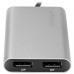 StarTech.com Adaptador Thunderbolt 3 a 2 Puertos DisplayPort 4K 60Hz Compatible con Windows y Mac - Conversor Thunderbolt 3 a DisplayPort - Adaptador USB/DisplayPort - USB-C (M) a DisplayPort (H) - Thunderbolt 3 - 30 cm - compatibilidad con 5K, activo - p
