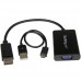 StarTech.com Adaptador de Vídeo DisplayPort a VGA con Audio -  Conversor  Hembra VGA HD15  a  Macho DP - 1920x1200 - Vídeo conversor - DisplayPort - VGA - negro - para P/N: DK30CH2DEP, DK30CH2DEPUE, TB32DP2T, TB3DK2DHV, TB3DK2DHVUE, TB3DKDPMAW, TB3DKDPMAW