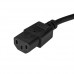 StarTech.com 3 ft. Power Cord - Right-Angle NEMA 5-15P to C13 - Cable de alimentación - IEC 60320 C13 recto a NEMA 5-15P (P) acodado - 125 V - 10 A - 90 cm - negro