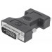 Adaptador DVI a VGA MANHATTAN - DVI-I, HD15 FM, Macho/hembra, Gris