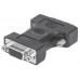 Adaptador DVI a VGA MANHATTAN - DVI-I, HD15 FM, Macho/hembra, Gris
