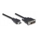 CABLE CONVERTIDOR MANHATTAN HDMI A DVI-D 1.8M 1080P M-M MONITOR