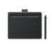 Wacom Intuos Tableta de lápiz creativa Small - Digitalizador - 15.2 x 9.5 cm - electromagnético - 4 botones - inalámbrico, cableado - USB, Bluetooth - verde pistacho