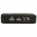 StarTech.com Juego Conmutador KVM 2 puertos todo incluido - USB - Audio y Vídeo VGA - 2x USB A Hembra - 2x Mini USB B Hembra - HD15 Macho - Conmutador KVM / audio - 2 x KVM / audio - 1 usuario local - sobremesa