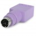 StarTech.com Adaptador Teclado o Ratón USB a  conector PS/2 PS2 MiniDIN - 1x Hembra USB - 1x  Macho Mini-DIN - Púrpura - Adaptador para teclado - USB (H) a PS/2 (M)