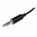 StarTech.com Black Slim Mini Jack Headphone Splitter Cable Adapter - 3.5mm Audio Mini Stereo Y Splitter - 3.5mm Male to 2x 3.5mm Female (MUY1MFFADP) - Separador de auriculares - miniconector estéreo (H) a miniconector estéreo (M) - 15.23 cm - negro
