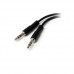 StarTech.com Adaptador Audio Divisor de Auriculares 2x Mini-Jack de 3,5mm de 3 pines a Mini-Jack de 4 pines-  Audifonos - Negro - Separador de auriculares - miniconector estéreo (M) a miniconector de 4 polos (H) - negro - para P/N: MUHSMF2M, PEXSOUND7CH
