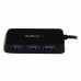 StarTech.com Adaptador Concentrador Hub Ladrón USB 3.0 Super Speed 4 Puertos Salidas Portátil para Laptop Ordenador - Negro - Hub - 4 x SuperSpeed USB 3.0 - sobremesa - para P/N: FCREADMICRO3, MSDREADU3CA, USB3S2ESATA3 StarTech.com Adaptador Concentrador Hub Ladrón USB 3.0 Super Speed 4 Puertos Salidas Portátil para Laptop Ordenador - Negro - Hub - 4 x SuperSpeed USB 3.0 - sobremesa - para P/N: FCREADMICRO3, MSDREADU3CA, USB3S2ESATA3