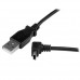 StarTech.com Cable Adaptador 1m USB A Macho a Mini USB B Macho Acodado en Ángulo hacia Arriba - Negro - Cable USB - USB (M) a mini USB tipo B (M) - 1 m - conector de 90° - negro