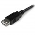 StarTech.com Cable de 0,15m de Extensión Alargador USB 2.0 de alta velocidad Hi Speed - Macho a Hembra USB A - Extensor - Negro - Cable alargador USB - USB (M) a USB (H) - USB 2.0 - 15 cm - negro - para P/N: 35FCREADBU3, MSDREADU2OTG, SU2DUPERA11, USB56KE