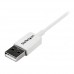 StarTech.com Cable Adaptador 2m USB A Macho a Micro USB B Macho para Teléfono Móvil Smartphone Datos Carga - Blanco - Cable USB - Micro-USB tipo B (M) a USB (M) - USB 2.0 - 2 m - moldeado - blanco - para P/N: USBEXTPAA1MW, USBEXTPAA2MW, USBEXTPAA3MW, USBP