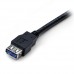 StarTech.com Cable de 1,8m de Extensión Alargador Pasivo USB 3.0 SuperSpeed - Macho a Hembra USB A - Extensor - Negro - Cable alargador USB - USB Tipo A (M) a USB Tipo A (H) - USB 3.0 - 1.8 m - negro - para P/N: BNDDKT30CAHV, SV211DPUA4K, SV211HDUA4K, USB