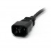 StarTech.com Cable de alimentación (30 cm) para ordenador - IEC 320 EN 60320 C14 a NEMA 5-15R - Cable alargador de alimentación - NEMA 5-15 (H) a IEC 60320 C14 - 30 cm - negro - para P/N: PS2POWER230