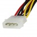 StarTech.com Adaptador Cable 30cm Divisor de 4 Pines a Doble SATA Ángulo Derecho Cierre Seguridad Pestillo Latches - 2x SATA - 1x LP4 - Adaptador de corriente - 4 pines potencia interna (M) a alimentación SATA (H) - 30 cm - trabado, conector en ángulo der