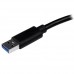 StarTech.com Adaptador Tarjeta de Red NIC Externa USB 3.0 1 Puerto Gigabit Ethernet RJ45 y 1 Puerto USB Super Speed - Cable - Negro - Adaptador de red - USB 3.0 - Gigabit Ethernet - negro - para P/N: TB33A1C