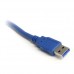 StarTech.com Cable de 1,5m de Extensión Alargador USB 3.0 SuperSpeed - Base Dock - Macho a Hembra USB A - Extensor de Sobremesa - Azul - Cable alargador USB - USB Tipo A (M) a USB Tipo A (H) - 1.5 m - negro - para P/N: 2SD4FCRU3, CFASTRWU3, FCREADMICRO3, 