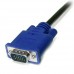 StarTech.com Cable KVM de 1,8m Ultra Delgado Todo en Uno VGA PS/2 PS2 HD15 - 6ft Pies  3 en 1 - Cable de teclado / vídeo / ratón (KVM) - PS/2, HD-15 (VGA) (M) a HD-15 (VGA) (M) - 1.8 m - moldeado - para P/N: CABCONS1716I, RACKCONS1908, RACKCONS1916, SV163