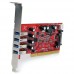 TARJETA PCI 4 PUERTOS USB 3.0 HUB CONCENTRADOR INTERNO        .  