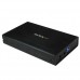 StarTech.com Caja Carcasa USB 3.0 SuperSpeed de Disco Duro HDD SATA 3 III 6Gbps de 3,5 Pulgadas Externo con UASP - Aluminio Negro - Caja de almacenamiento - 3.5
