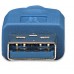 Cable USB micro B - Micro USB 3.0 MANHATTAN - 2 m, USB A, Micro-USB B, Macho/Macho, Azul