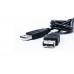 Cables extensión USB VORAGO - 1, 5 m, USB A, USB A, Macho/hembra, Negro